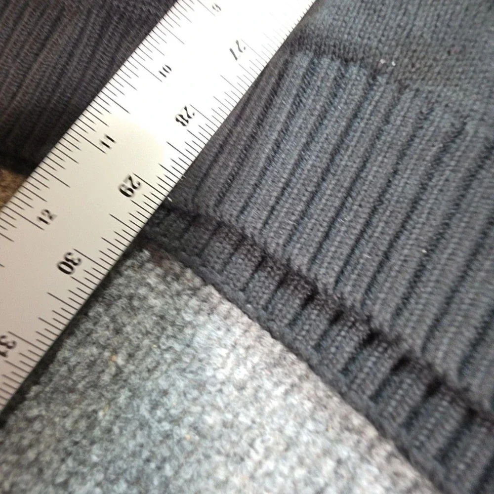 Tommy Hilfiger Sweater Mens Large Black Stripe Crewneck Knit Pullover Logo